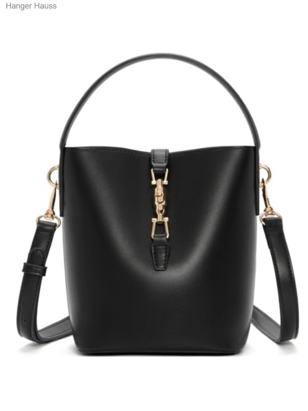 Small Vegan Leather Bucket Bag Crossbody Purse Handbag